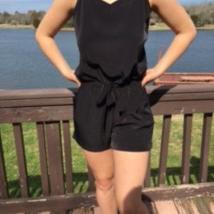 J. Crew Black Romper Size M
